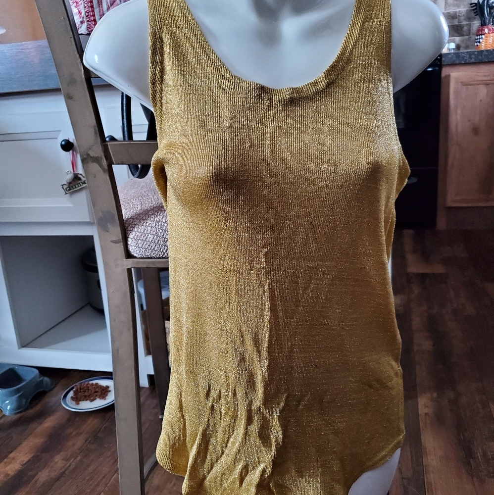 Cache Gold Shimmer Tank Large